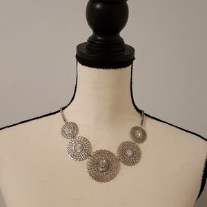 Silver statement necklace